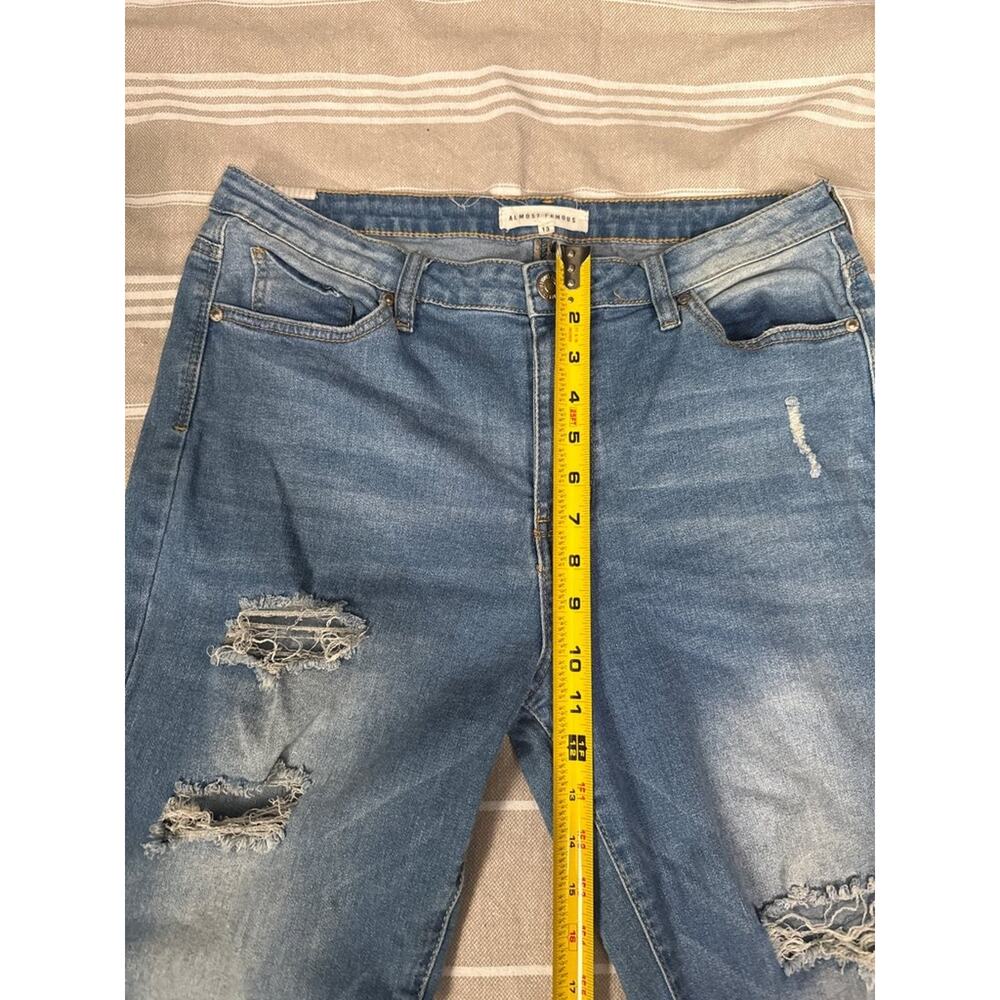 Almost Famous Distressed Flared Jeans - Picture 4 of 6